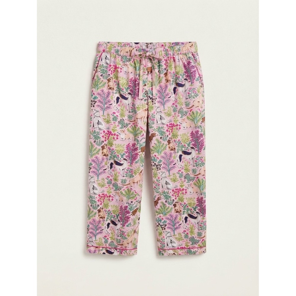 Printfresh Womens Must Love Dogs Pajama Pants Drawstring Cotton Pink Large